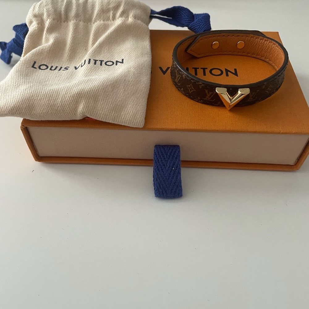 Louis Vuitton Brown and Gold Bracelet